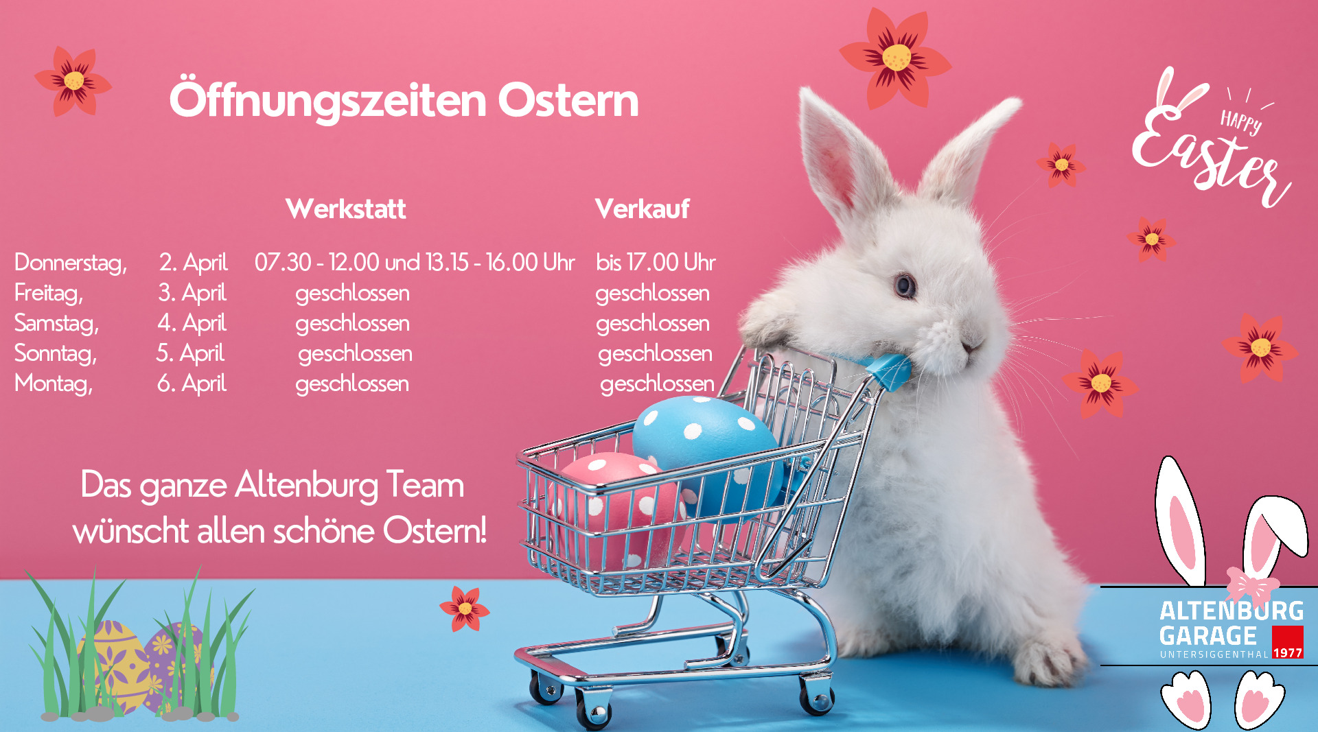 Öffnungszeiten Ostern